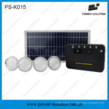 8W outre de système d&#39;énergie solaire de grille avec des ampoules de 4PCS LED